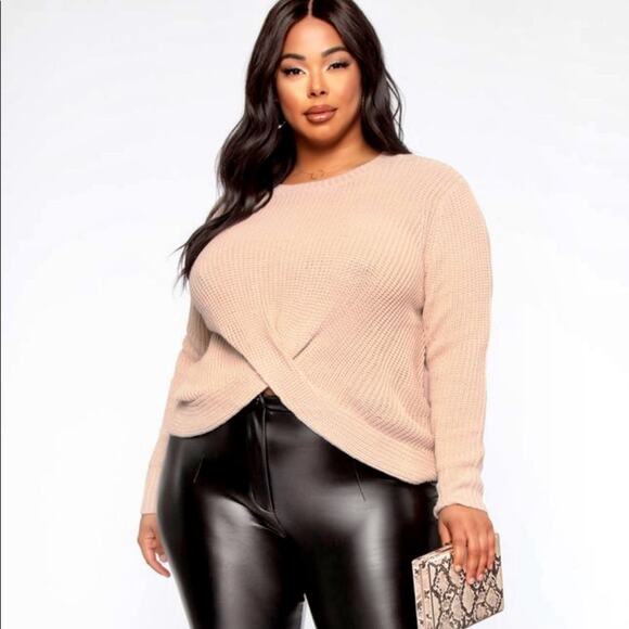 Fashion Nova Front Knot Sweater - Picture 1 of 11